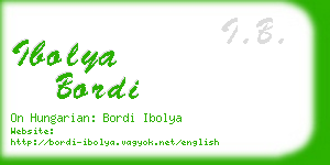 ibolya bordi business card